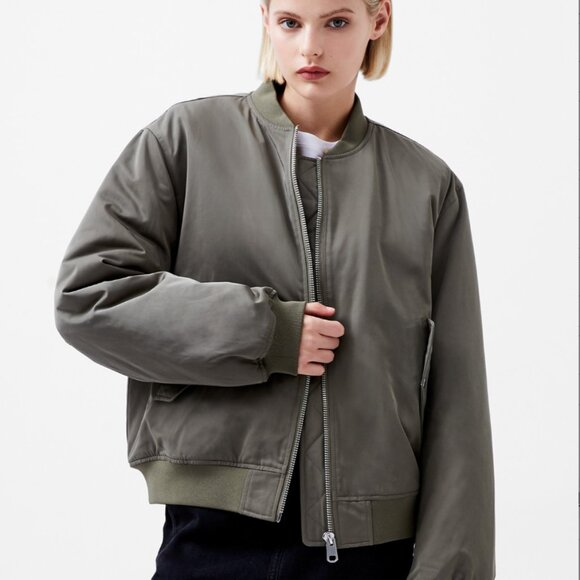 French Connection Behati Satin Bomber Jacket - Picture 5 of 9
